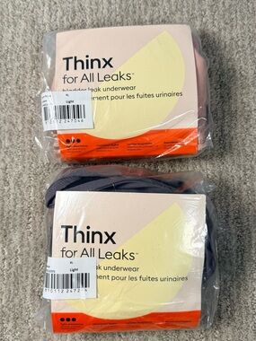 Thinx for All Leaks Women's Hi-Waisted Bladder Leak
Underwear Gray Pink Lot of 2
